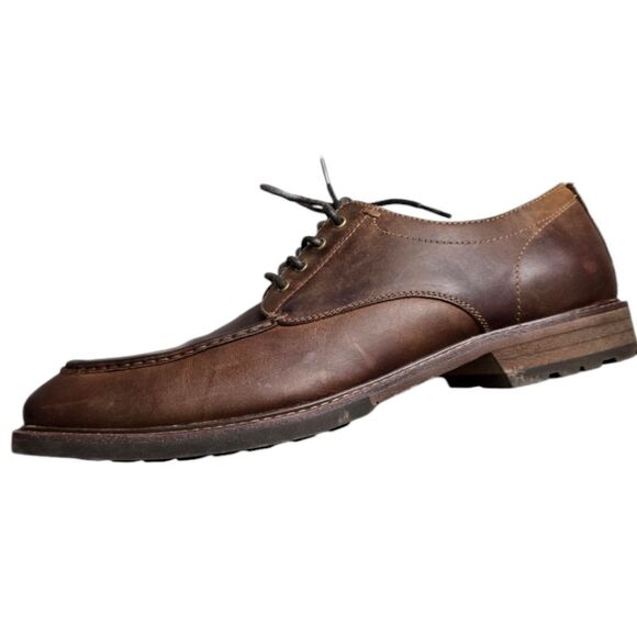 FLORSHEIM Shoe Co. Dress Shoes Size 12 Brown Leather Oxford Lace-up - Picture 2 of 10
